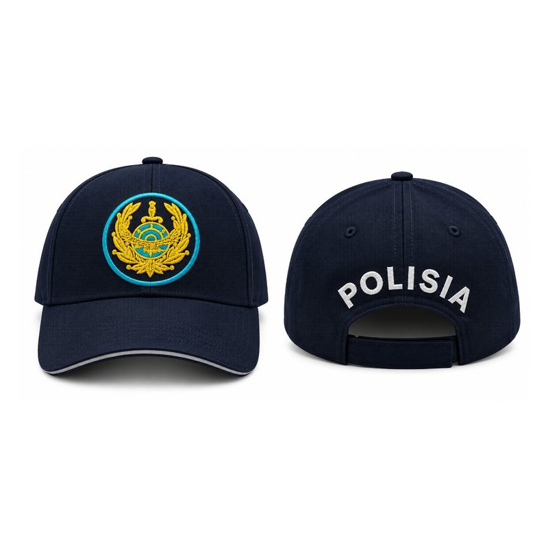 Бейсболка с вышитой эмблемой и надписью POLISIA