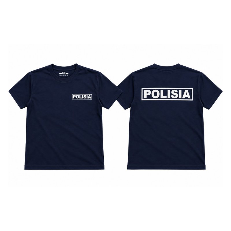 Футболка POLISIA: вид спереди и сзади